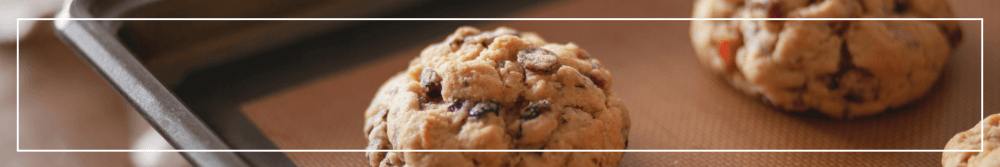 freshly baked tray of cookies