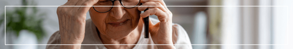 old woman on phone