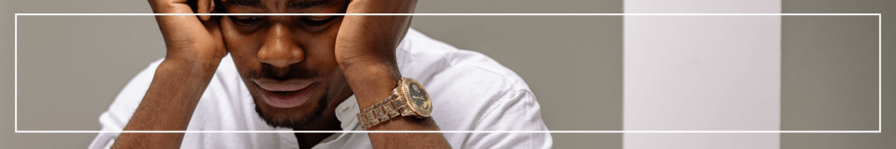 stressed man at work