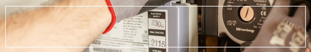 gas boiler installation close up